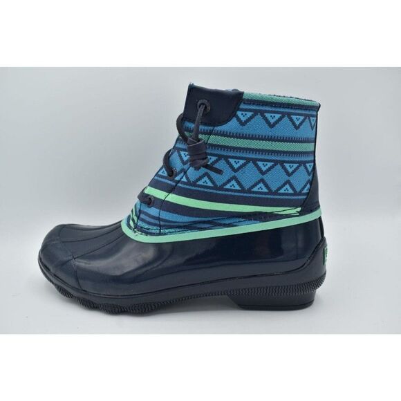 Sperry Top Sider Womens Size 7.5 Syren Gulf Playa Navy Blue Duck Boots - Picture 3 of 13
